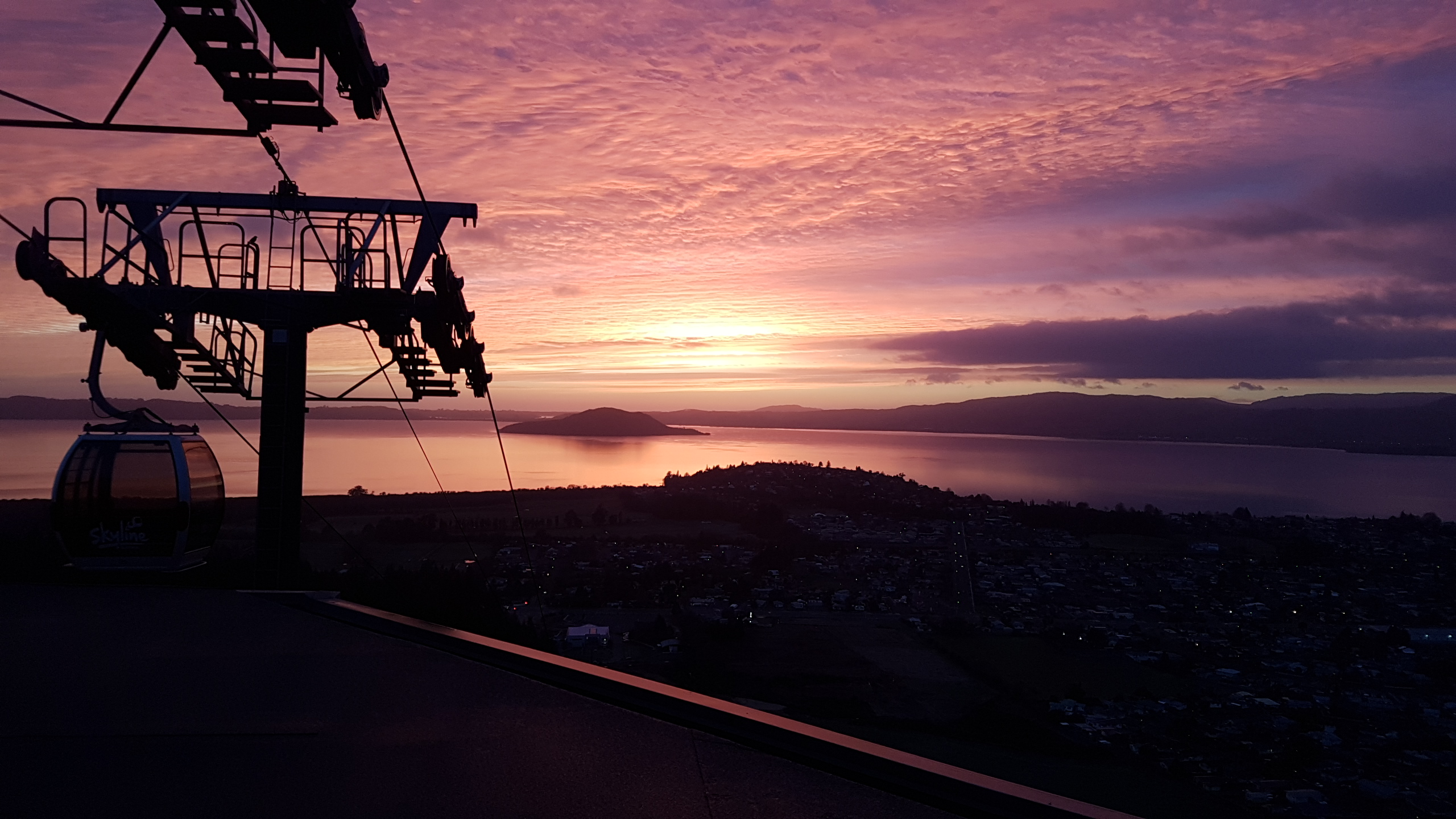 Skyline Night Gondola Sun Set Image 1